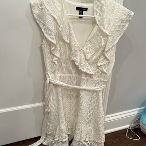 AQUA white lace dress